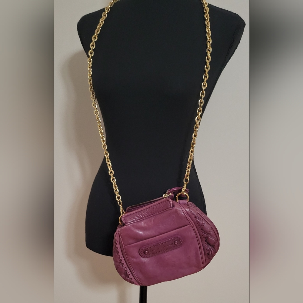Juicy Couture Y2K Purple Quilted Genuine Leather Women's Crossbody Bag / Clutch